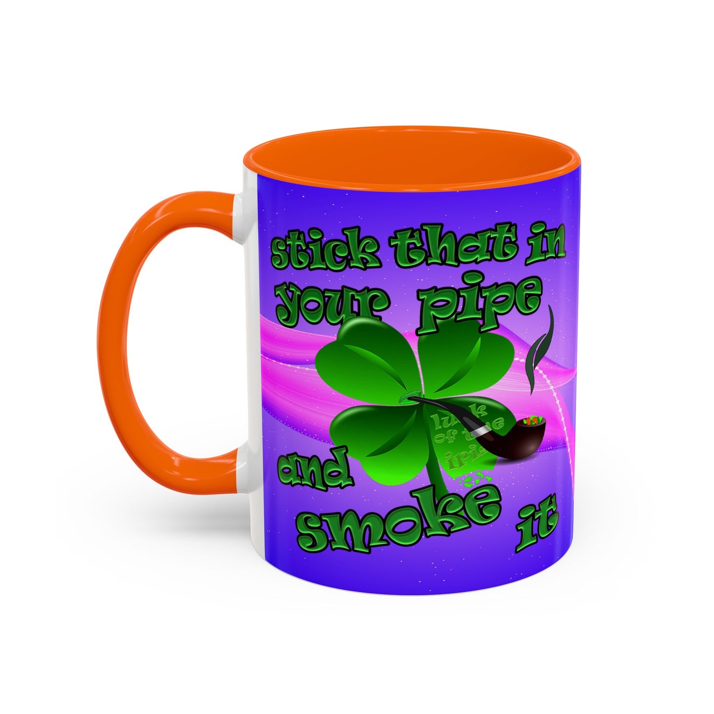 celtics logo - Accent Mug (purple-pink wave)