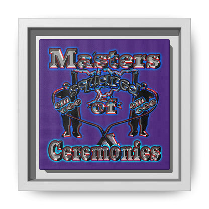 em cee squared - framed canvas art (purple)