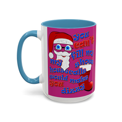 santa's shoes - Accent Mug (pink)