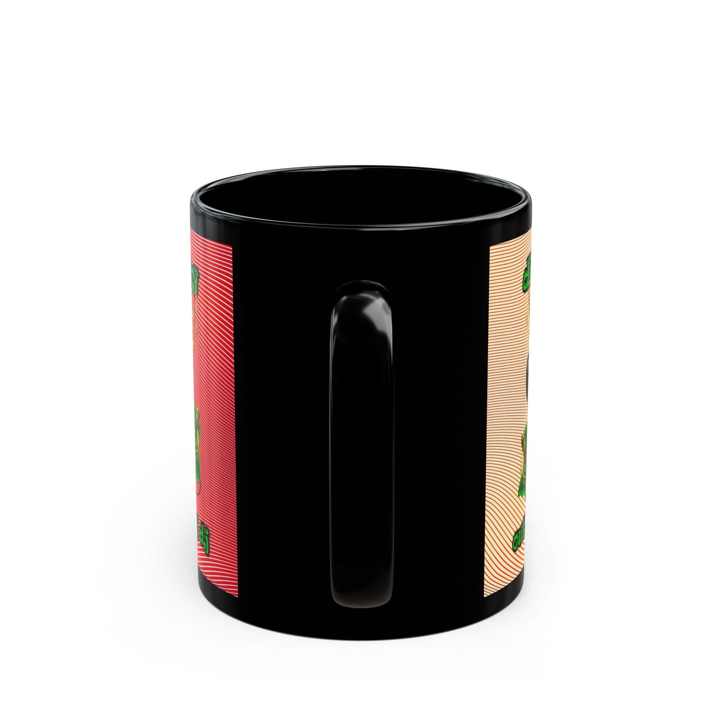 disc jockey - Black Mug (yellow-orange wave)
