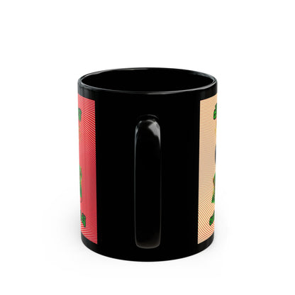 disc jockey - Black Mug (yellow-orange wave)