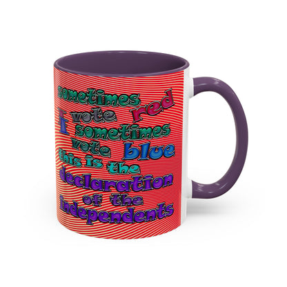 declaration of the independents - Accent Mug (yellow-orange wave)
