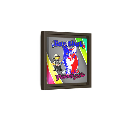 tag that - framed canvas art (rainbow split)