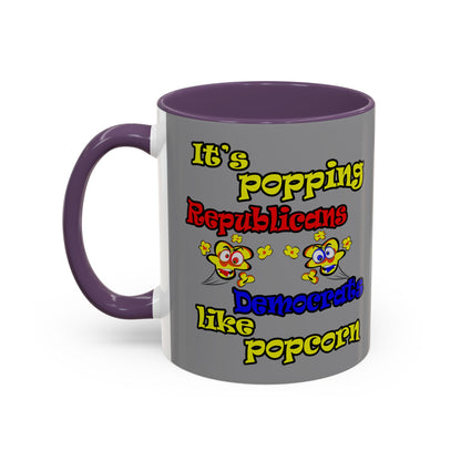 popping like popcorn - Accent Mug (grey)