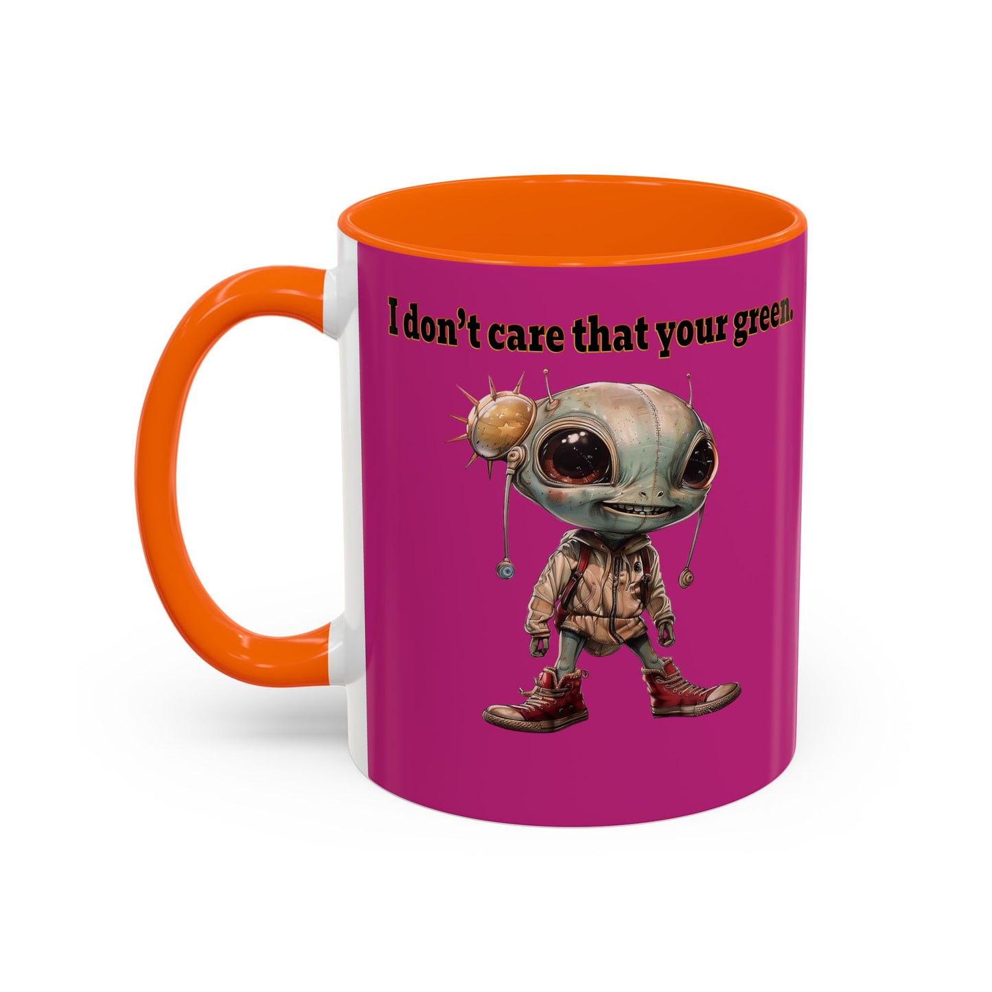 I don't care that your grey - Accent Mug (pink)
