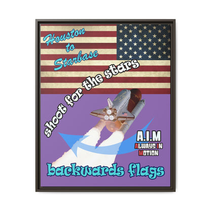 shoot for the stars - framed canvas art (light purple)