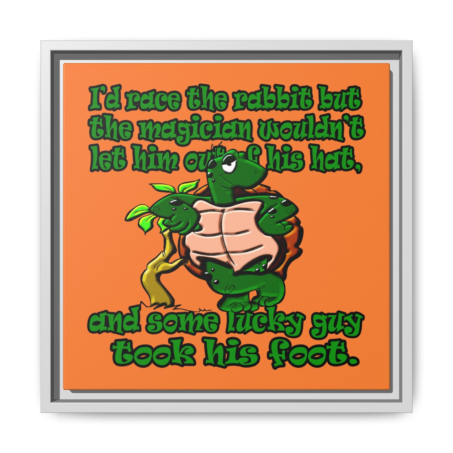 turtle race - framed canvas art (crusta)