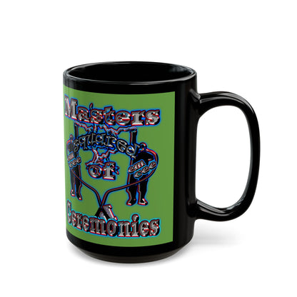 em cee squared - Black Mug (green)