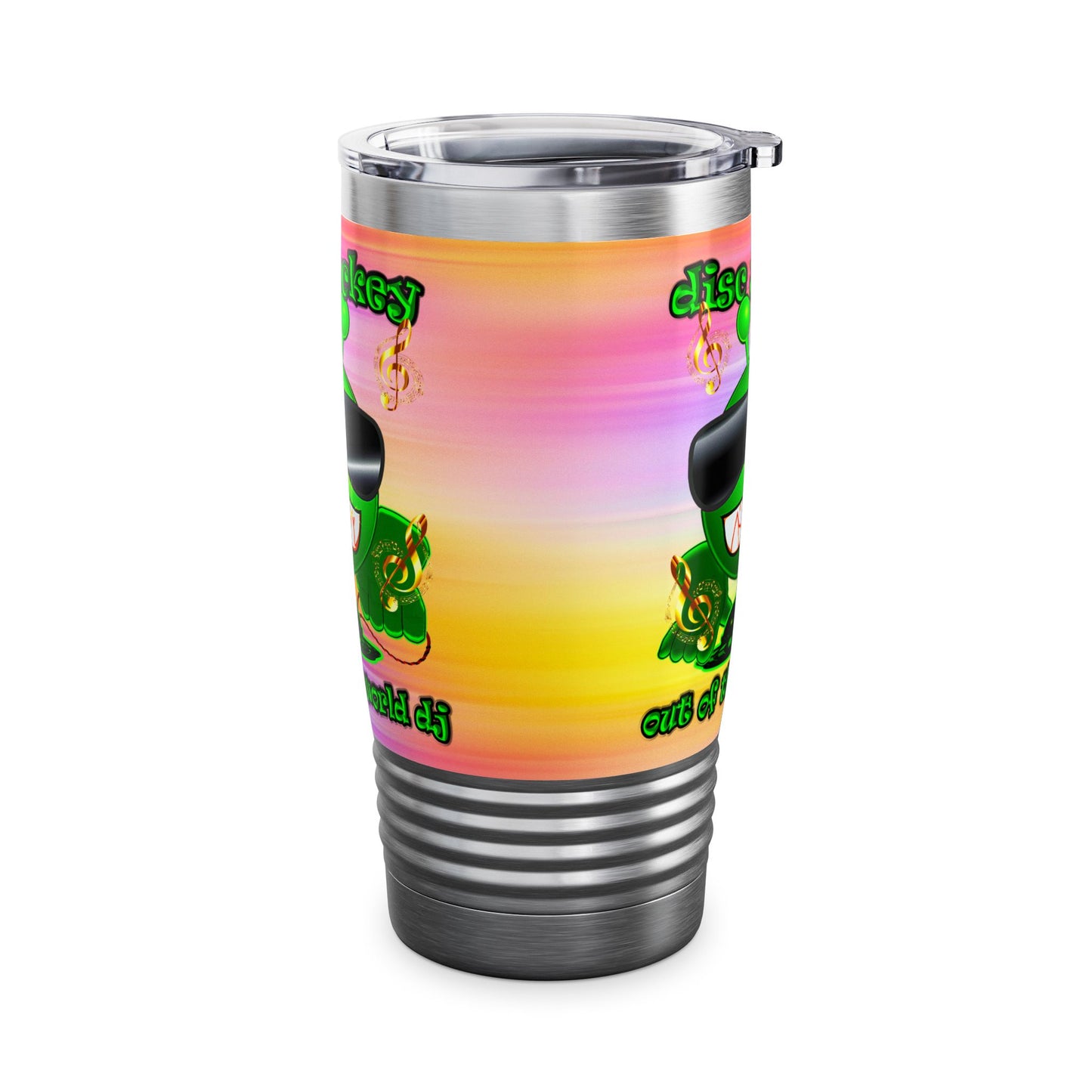disc jockey - Ringneck Tumbler, 20oz (color blur)