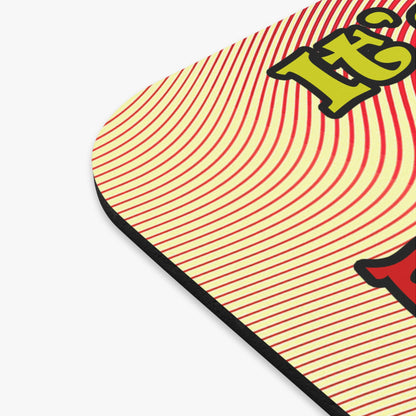 popping like popcorn - Mouse Pad (Rectangle) (yellow-orange wave)