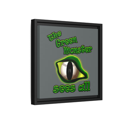 green monster - framed canvas art (dark grey)