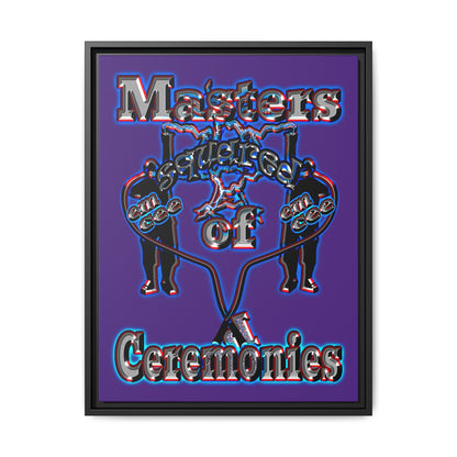em cee squared - framed canvas art (purple)