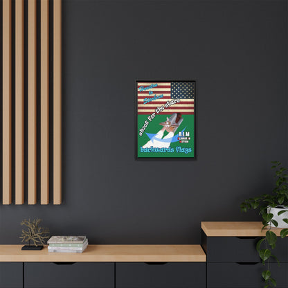 shoot for the stars - framed canvas art (dark green)