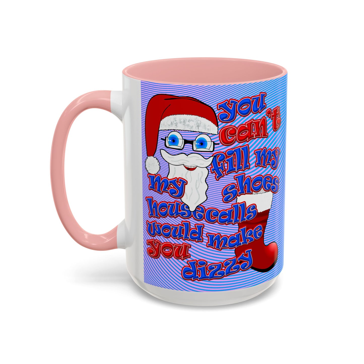 santa's shoes - Accent Mug (light blue-purple wave)