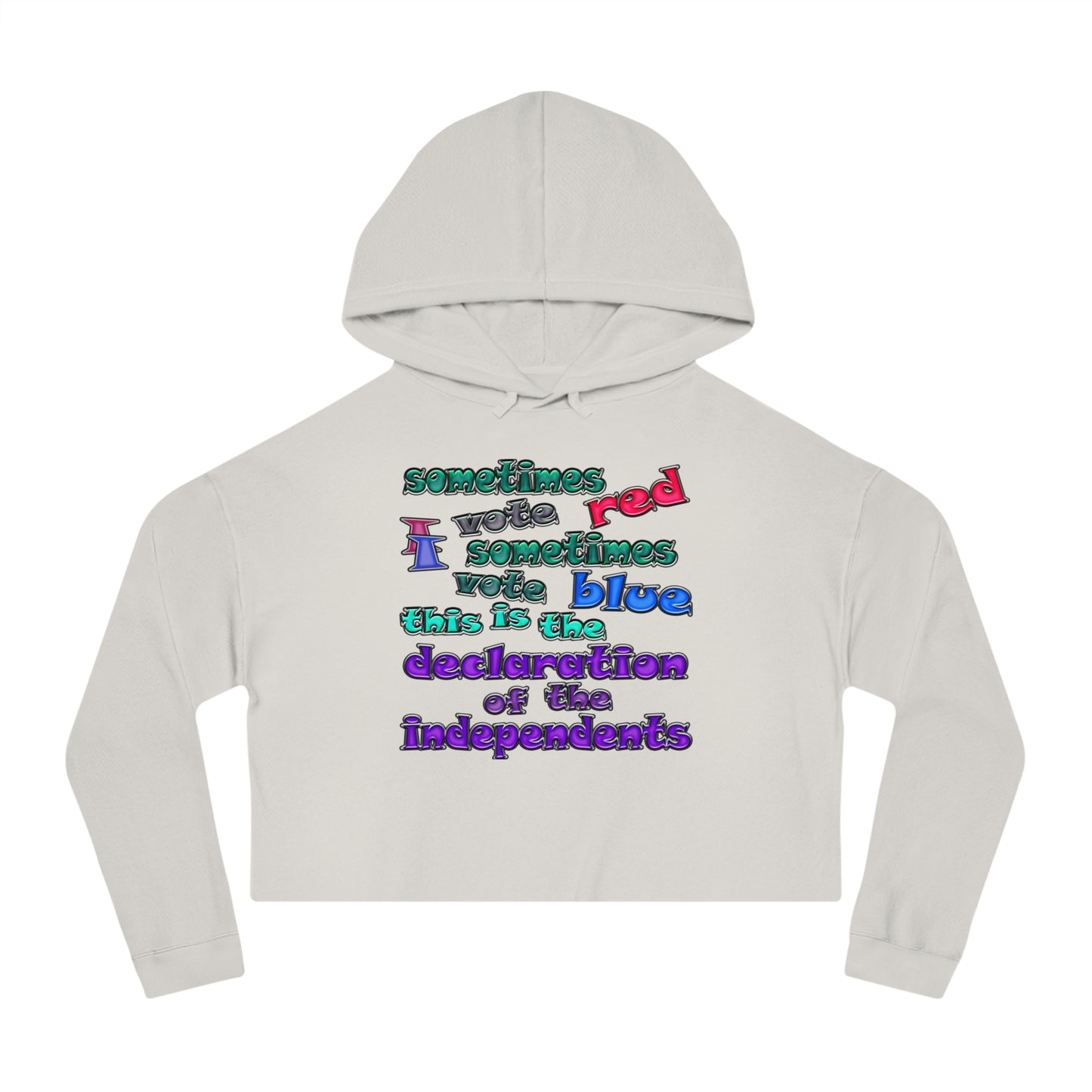 declaration of the independents - Women’s Cropped Hooded Sweatshirt