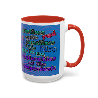 declaration of the independents - Accent Mug (light blue-purple wave)