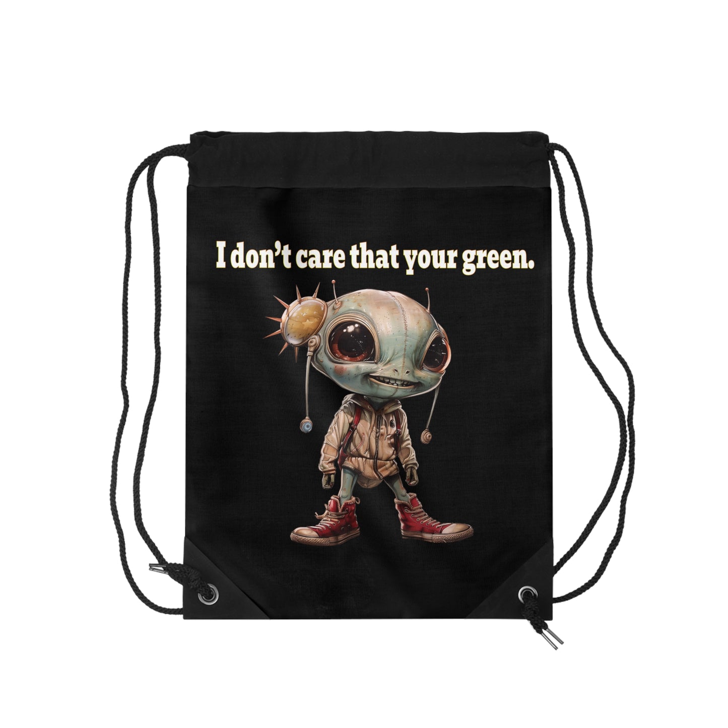 I don't care that your grey - Drawstring Bag (black)