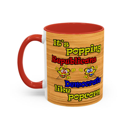 popping like popcorn - Accent Mug (butterscotch wood finish)