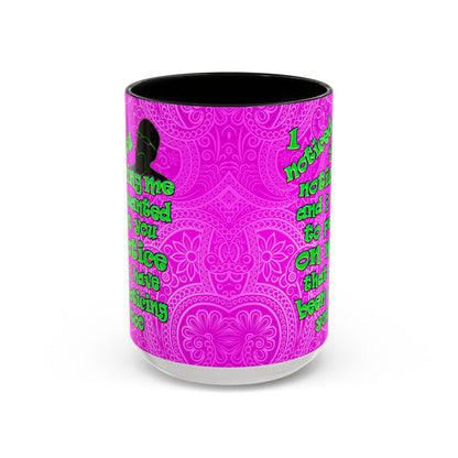 noticed you noticing - Accent Mug (pink swirl)