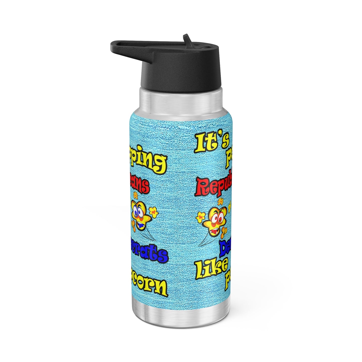 popping like popcorn - Gator Tumbler, 32oz  (faded blue)