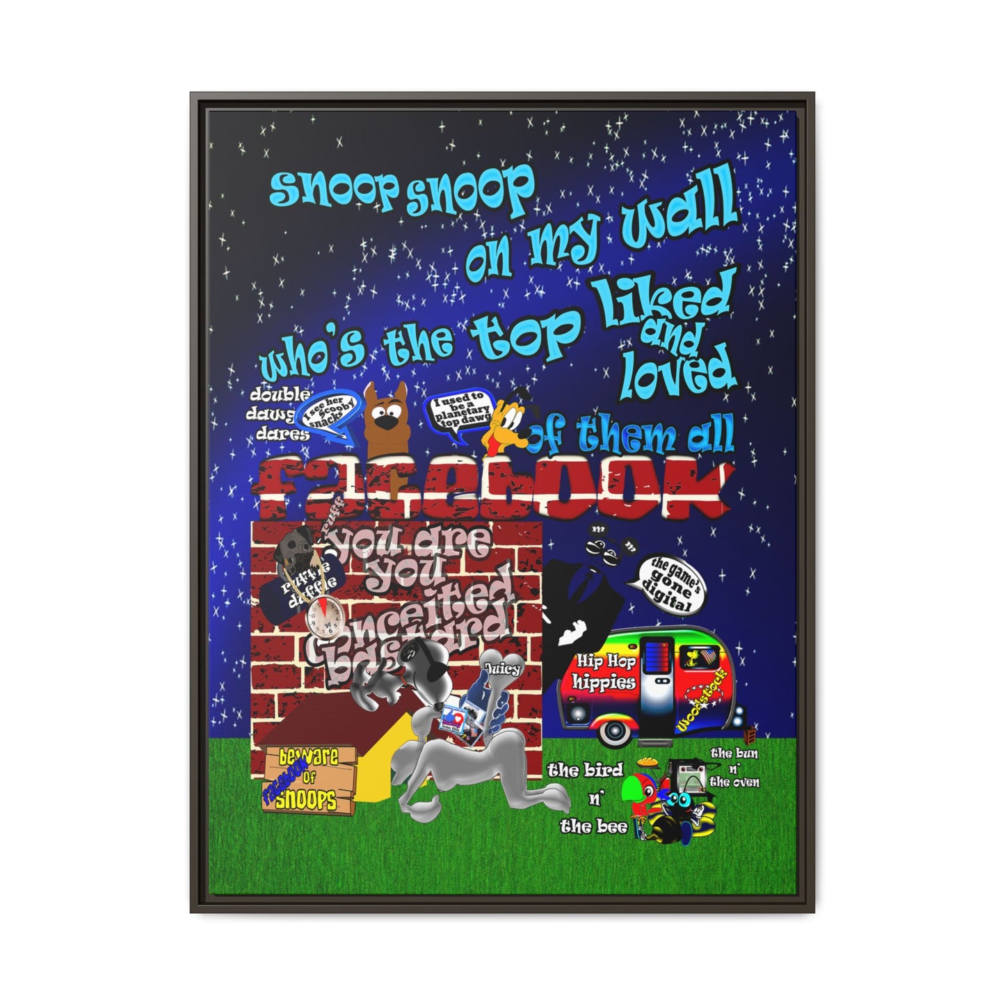snoops - framed canvas art