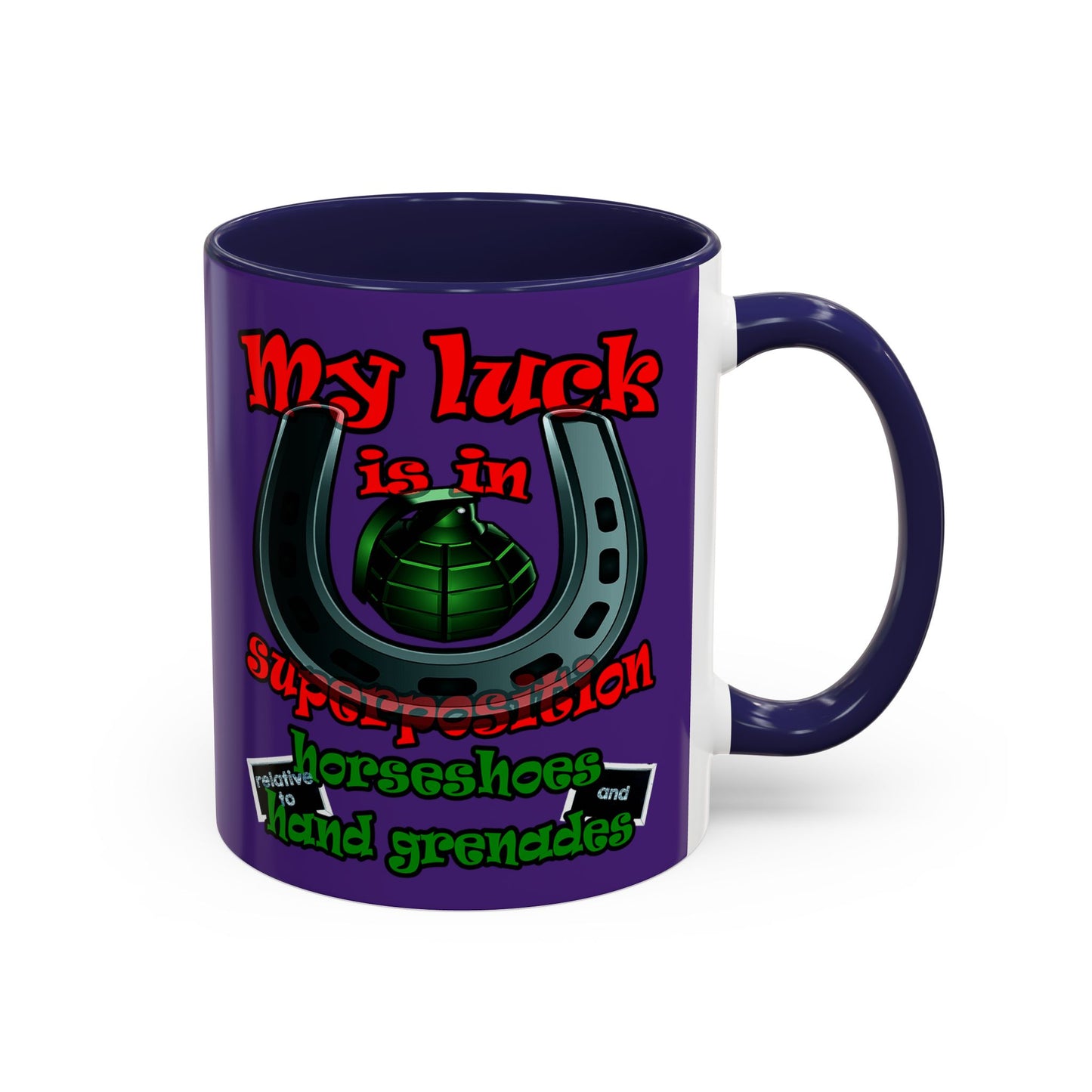 my luck - Accent Mug (purple)