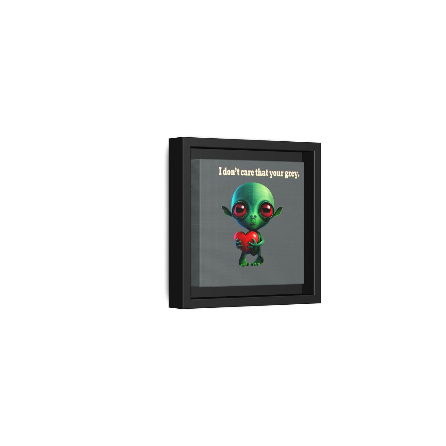 I don't care that your grey - framed canvas art (dark grey)