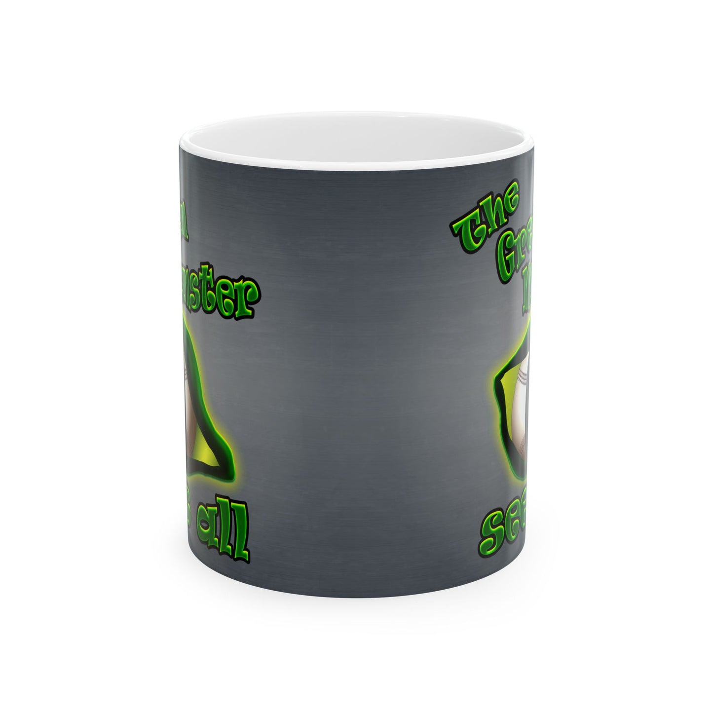 green monster - White Mug (grey-light grey)