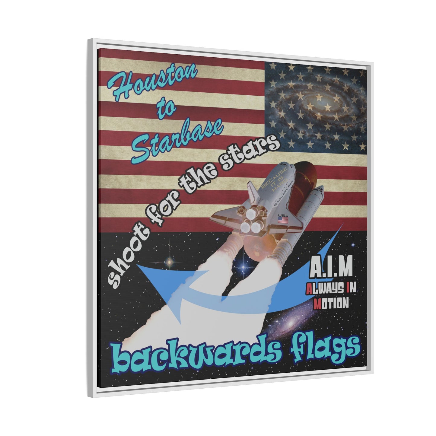 shoot for the stars - framed canvas art