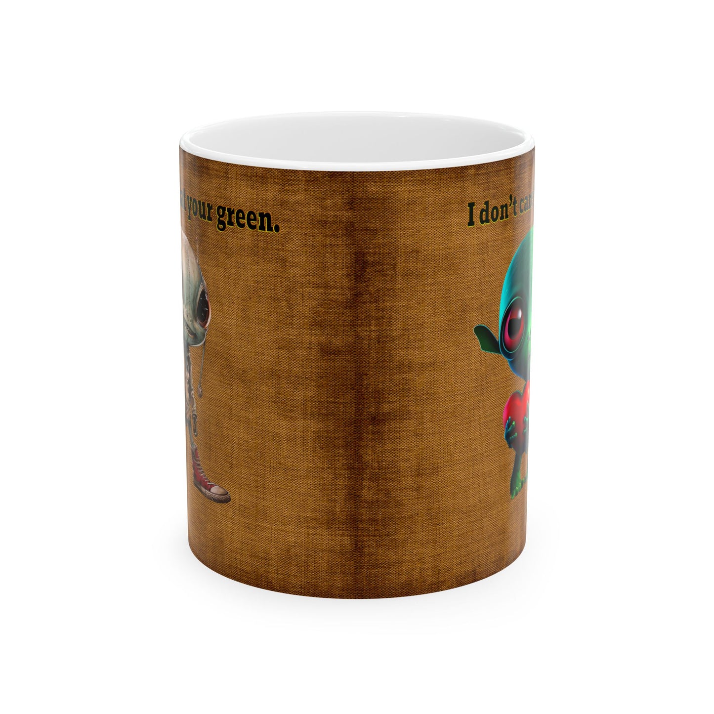 I don't care that your grey - White Mug (brown papyrus)