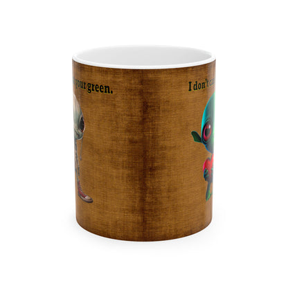 I don't care that your grey - White Mug (brown papyrus)