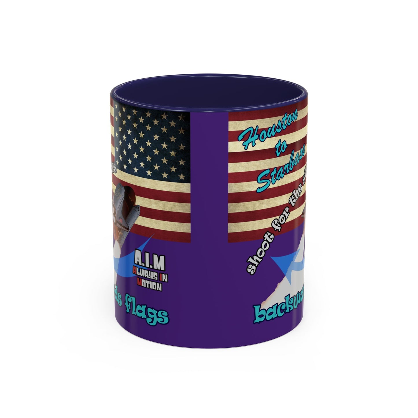 shoot for the stars - Accent Mug (purple)