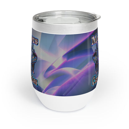 em cee squared - Chill Wine Tumbler (grey-pink wave)