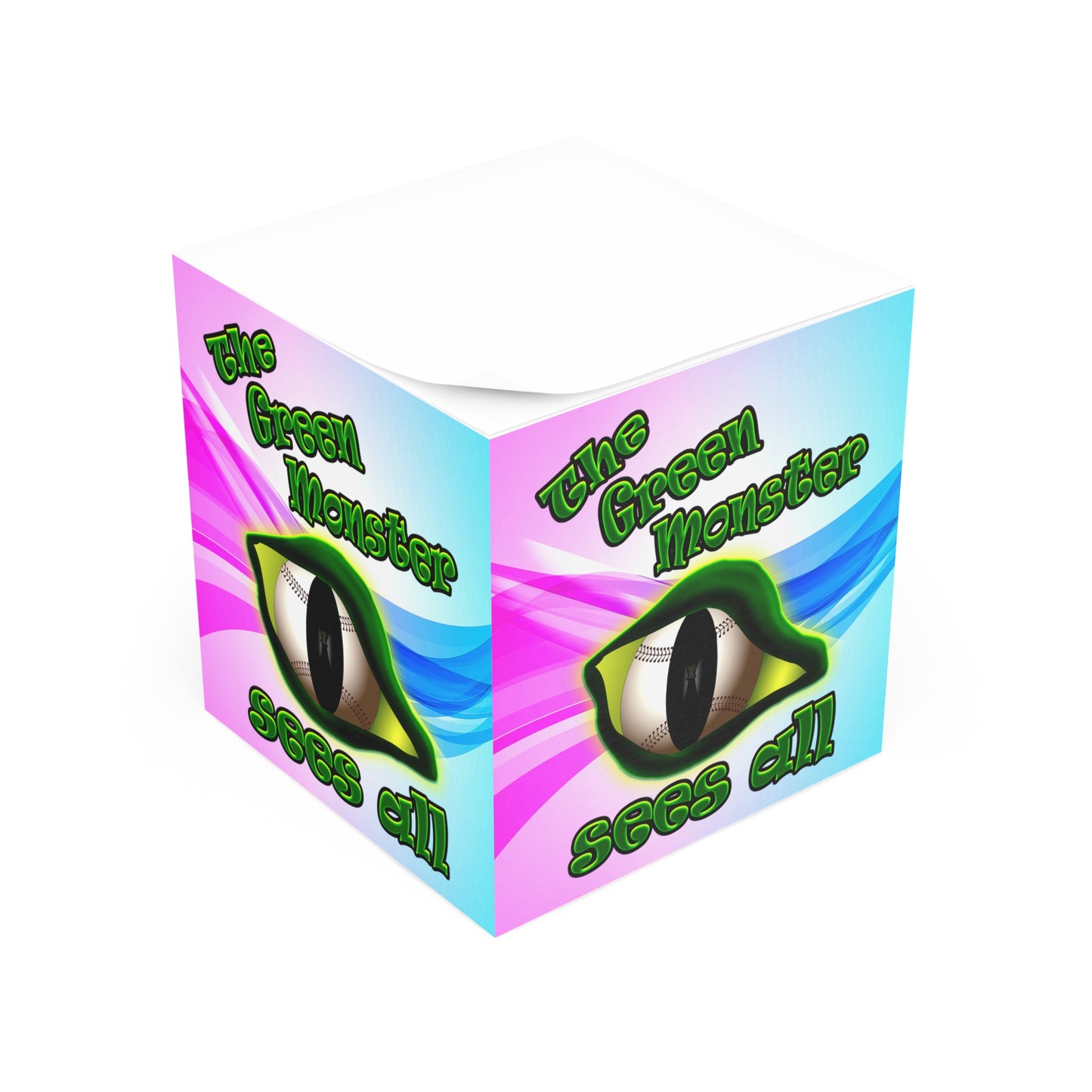 green monster - note cube (light blue-pink wave)