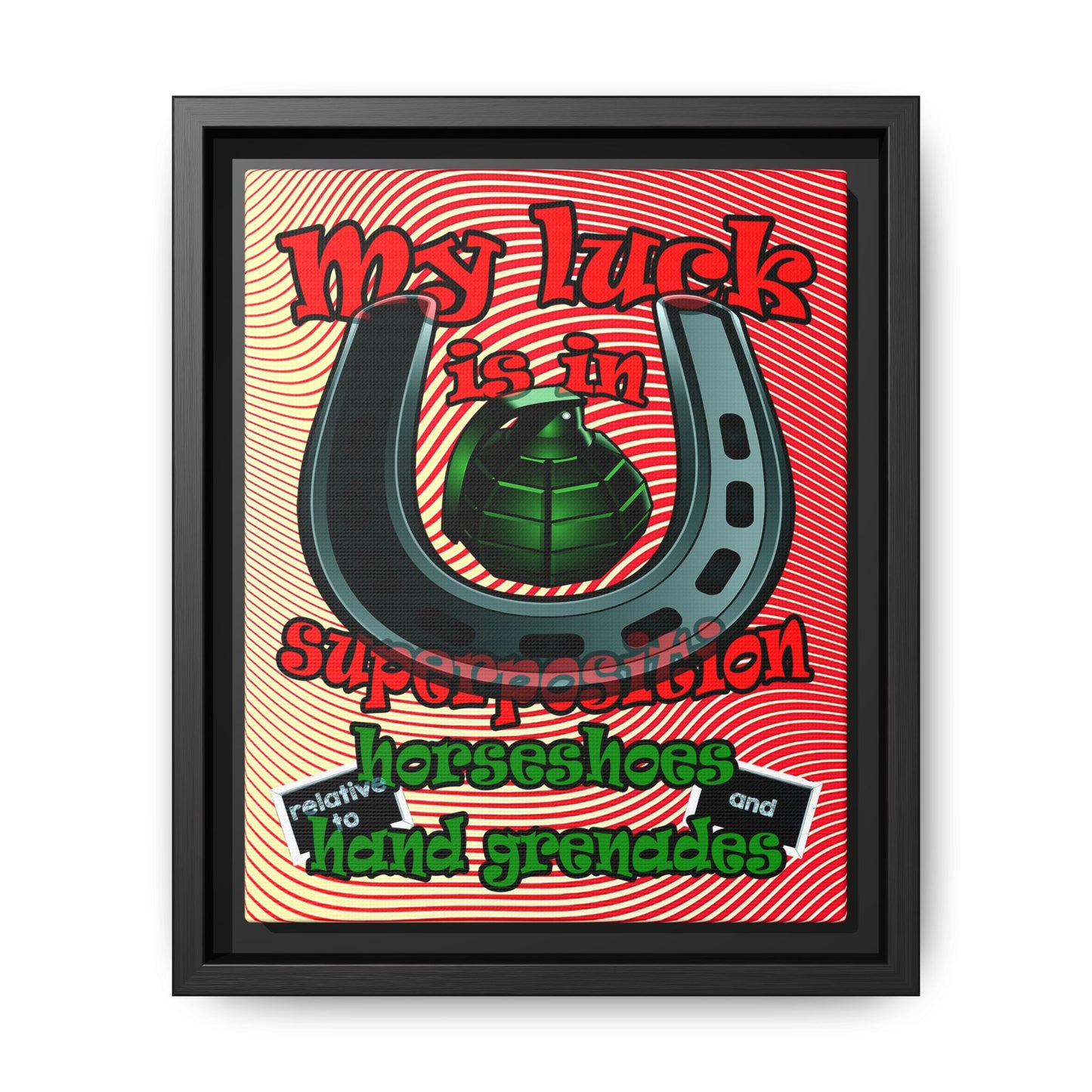 my luck - framed canvas art (yellow-orange wave)