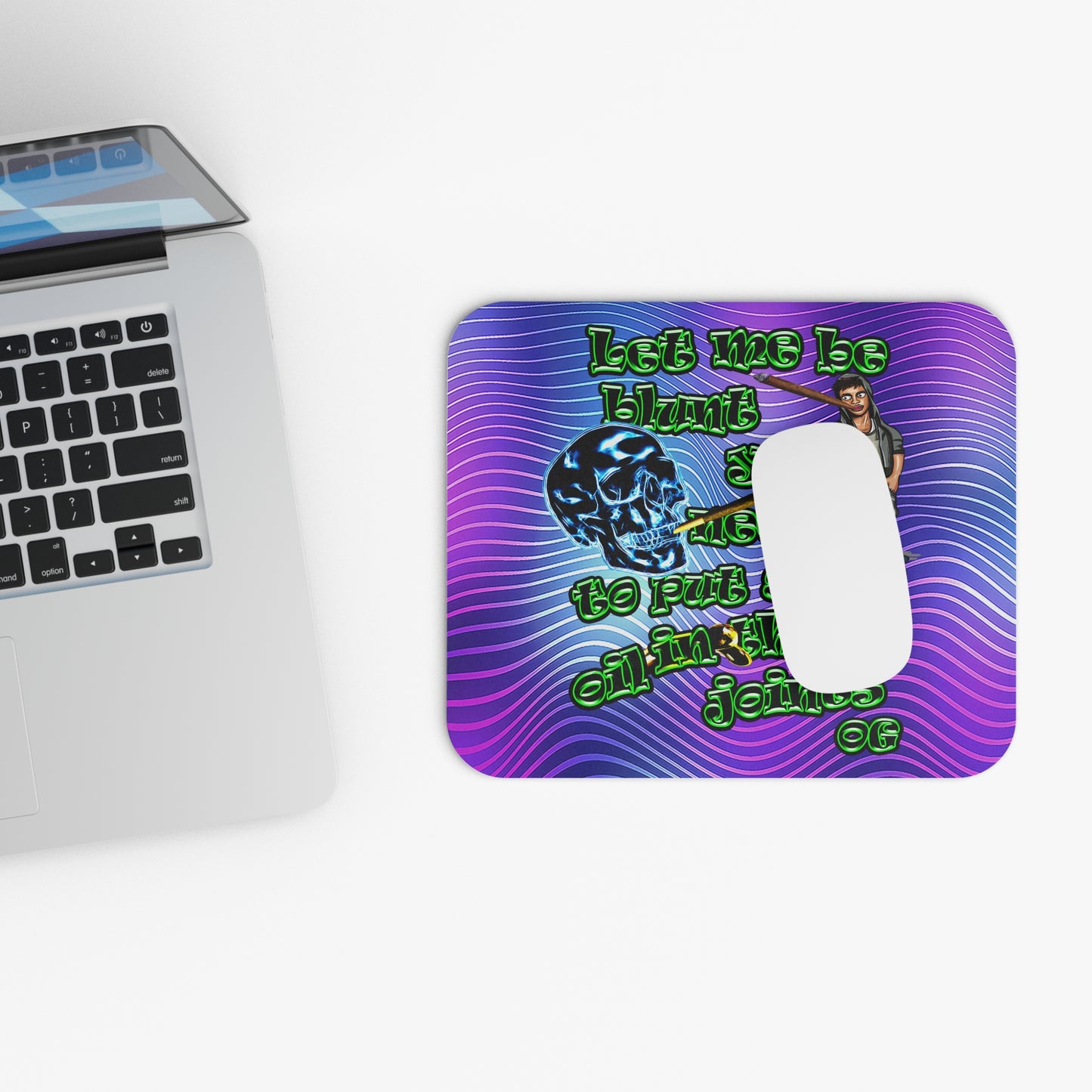 og - Mouse Pad (Rectangle) (purple wave)