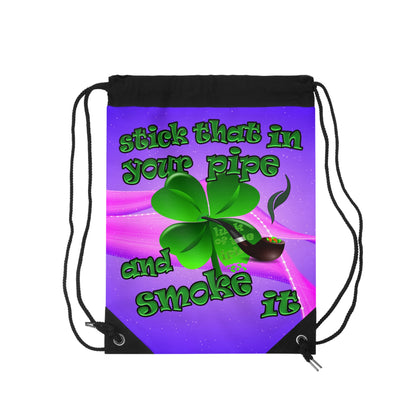 celtics logo - Drawstring Bag (purple-pink wave)