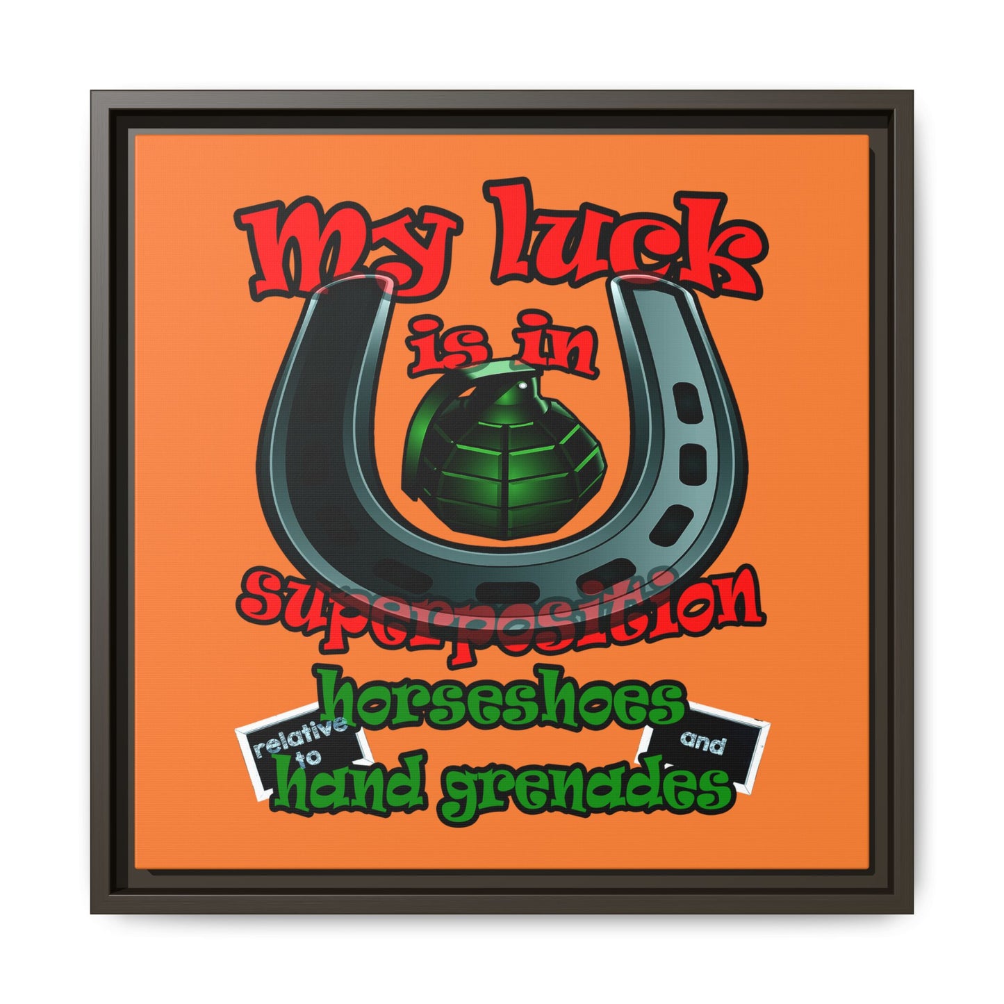 my luck - framed canvas art (crusta)