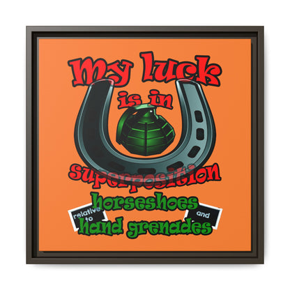 my luck - framed canvas art (crusta)