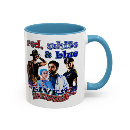 rw&b lives matter - Accent Mug (white)