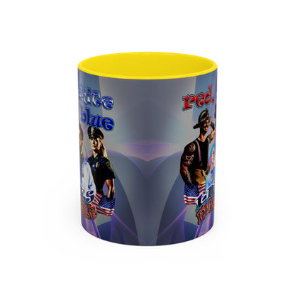 rw&b lives matter - Accent Mug (grey-pink wave)