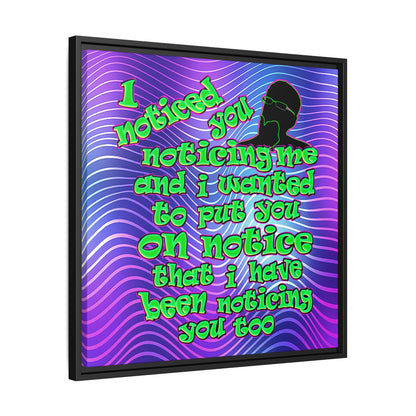 noticed you noticing - framed canvas art (purple wave)