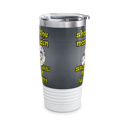 shoot the moon again - Ringneck Tumbler, 20oz (grey-light grey)