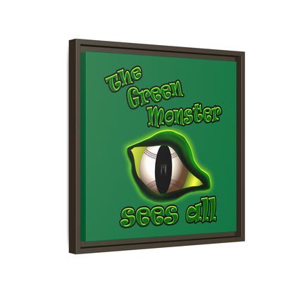 green monster - framed canvas art (dark green)