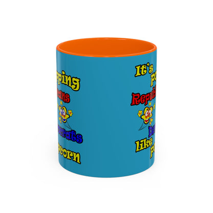 popping like popcorn - Accent Mug (turquoise)