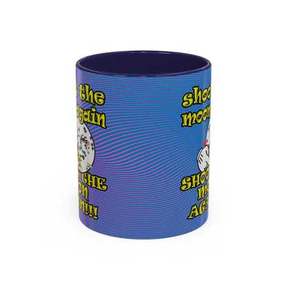 shoot the moon again - Accent Mug (light blue-purple wave)