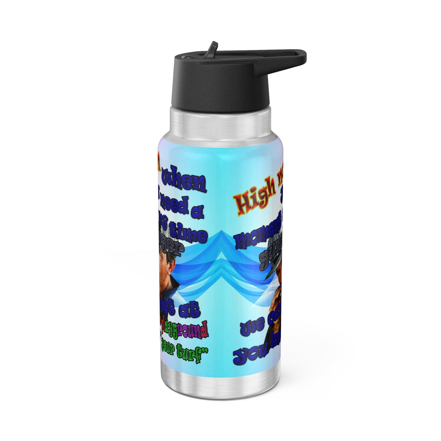 high noon - Gator Tumbler, 32oz  (light blue-pink wave)
