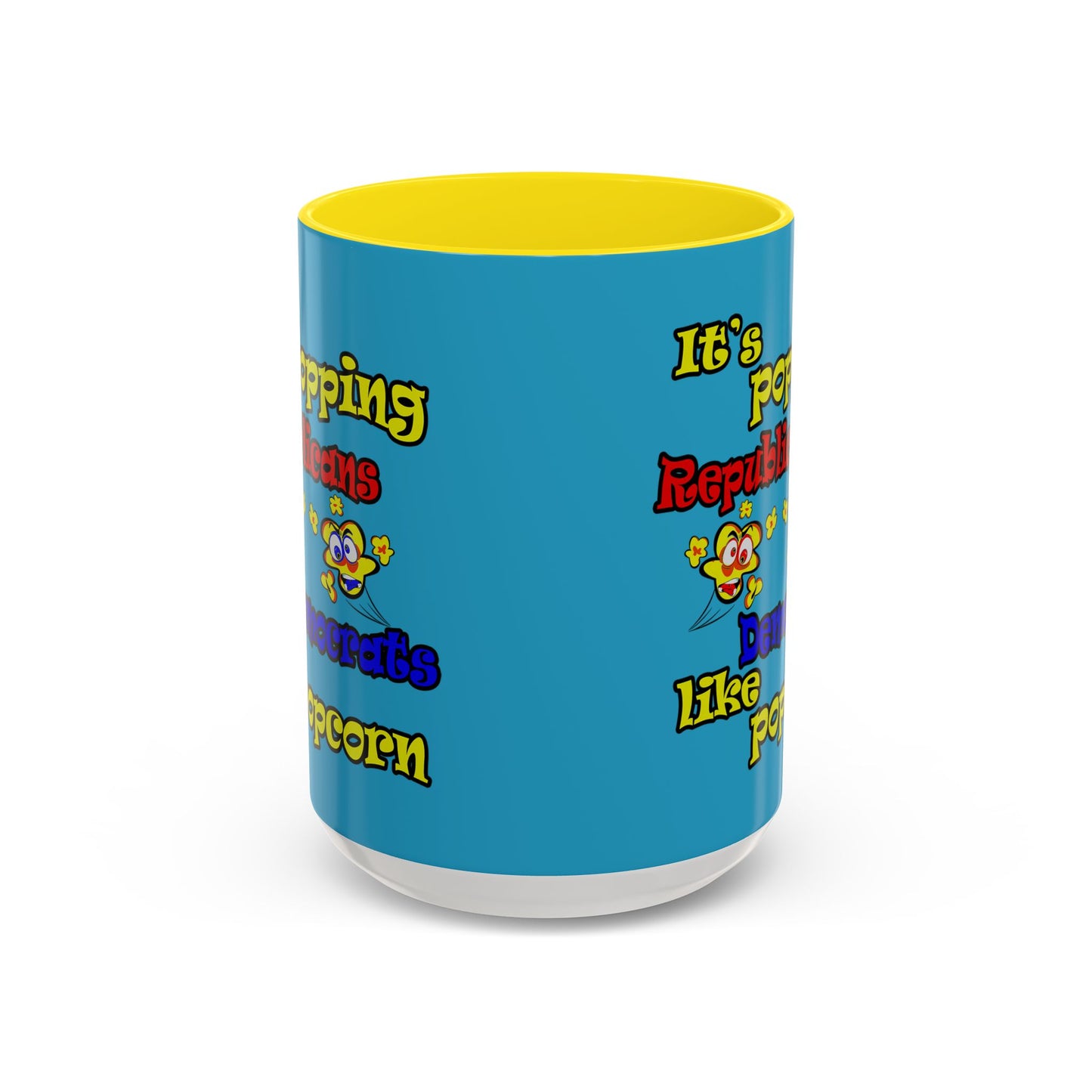 popping like popcorn - Accent Mug (turquoise)
