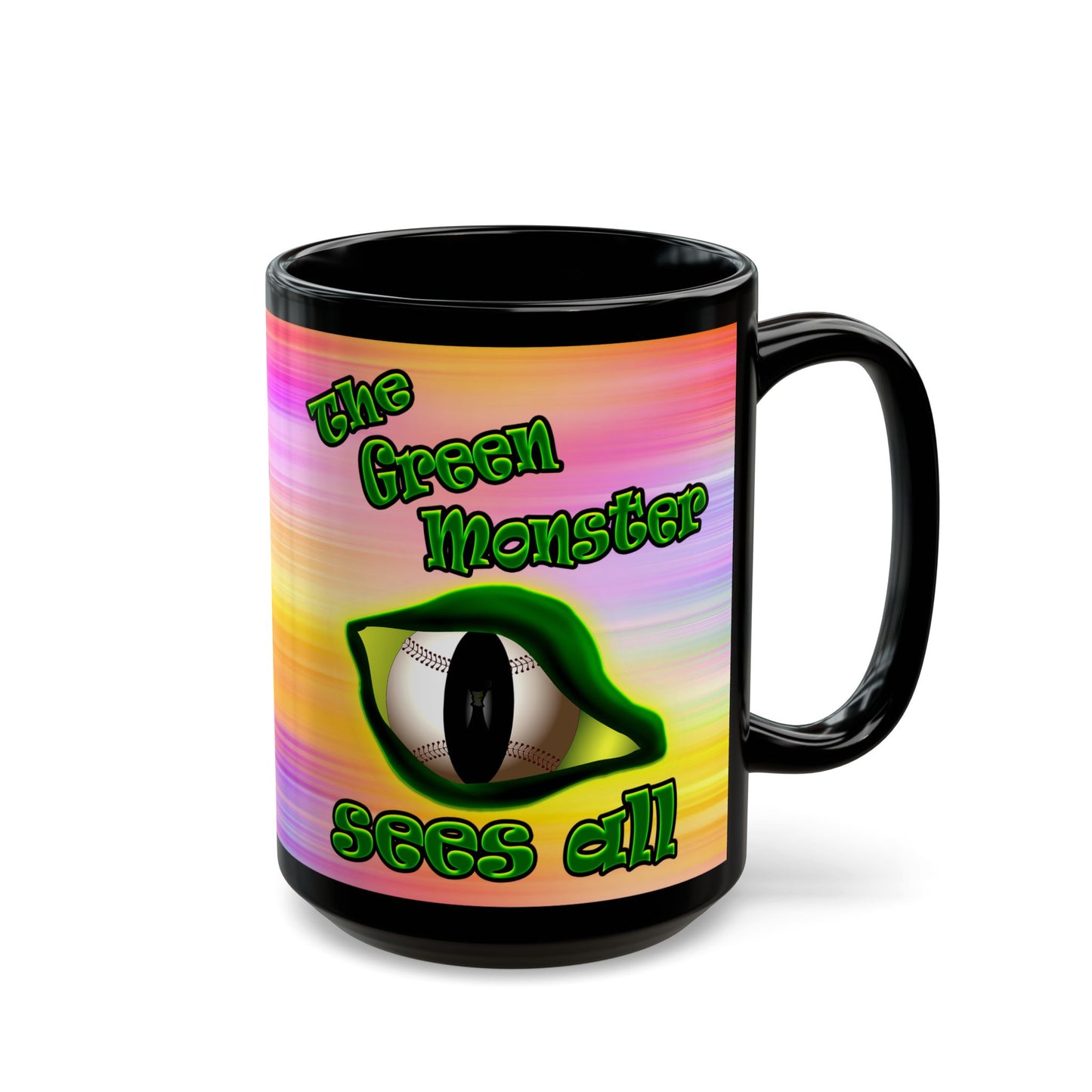 green monster - Black Mug (color blur)