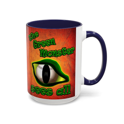 green monster - Accent Mug (burnt orange)